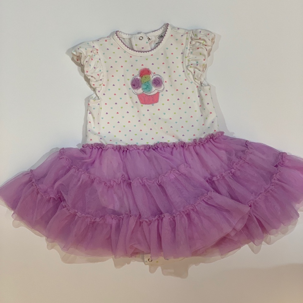 Cupcake onesie with attached tutu